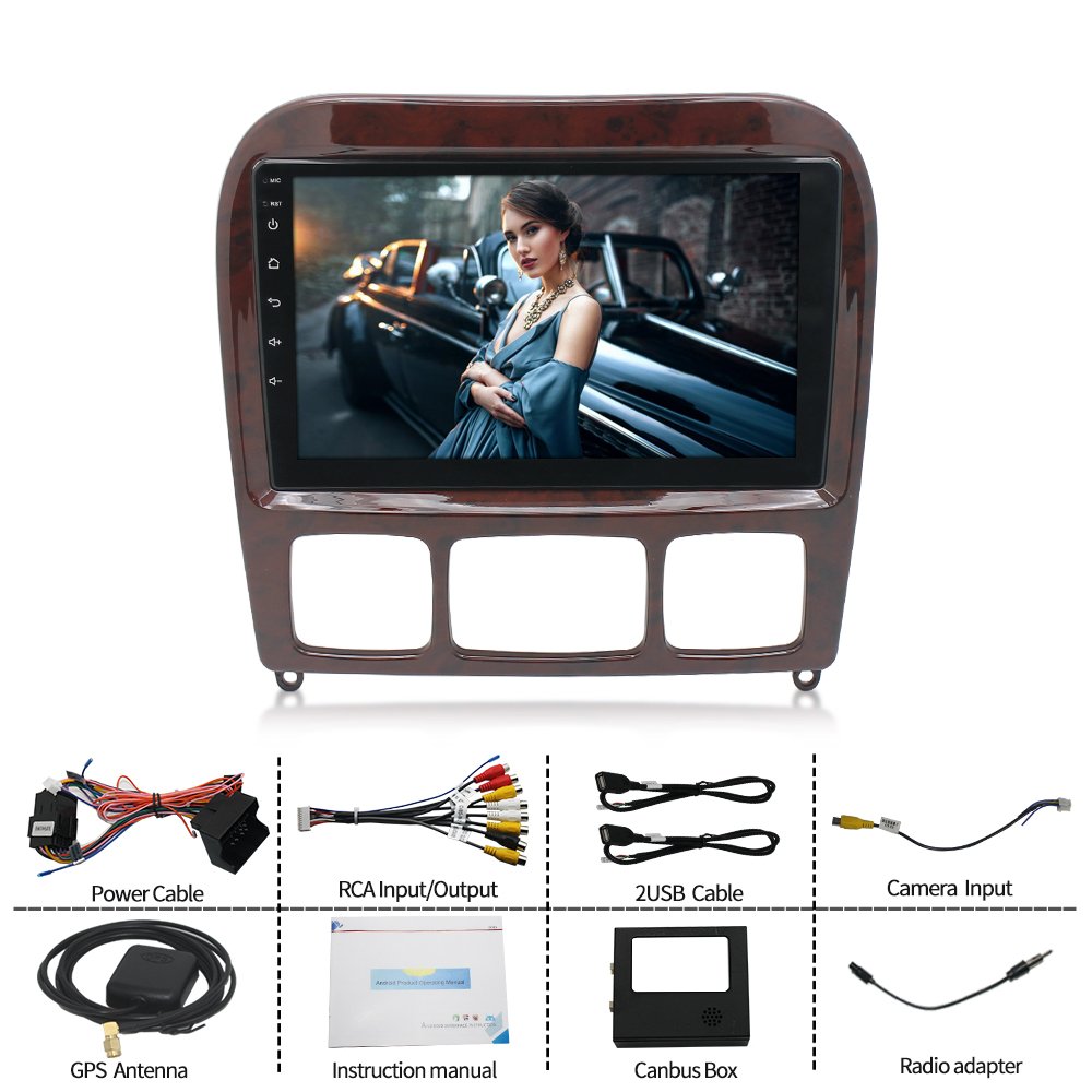 Android Car Radio For Mercedes Benz S Class W220 S280 S320 S350 S400 S430 S500 S600 AMG 1999-2007 Auto Carplay GPS 2Din stereo