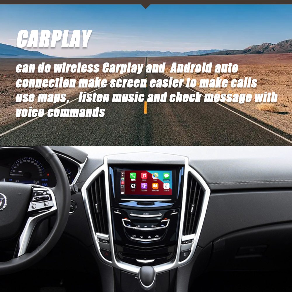 CZT-AUTO Wireless Apple Carplay Interface For Cadillac SRX 2013-2015 Mirror Link Radio CarPlay Android Auto Navigation Plug
