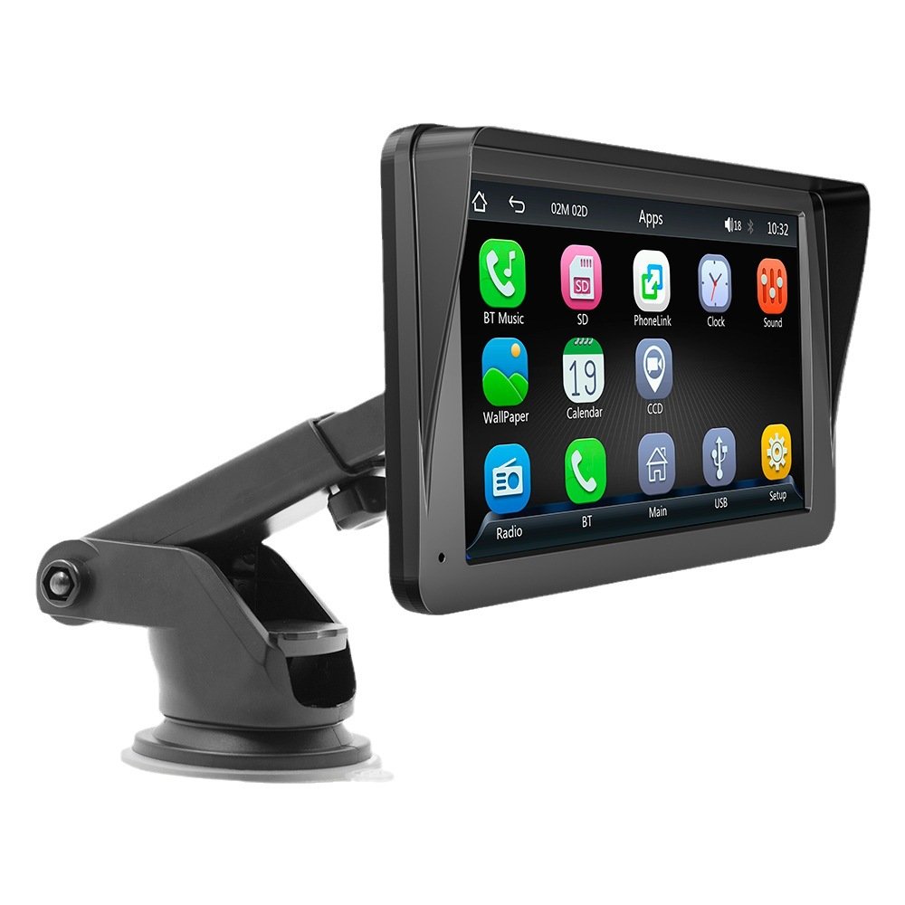 Portable Wireless Carplay & Android Auto Car Radio Autoestereo 7 Inch Touch Screen GPS BT FM Smart Car Monitor