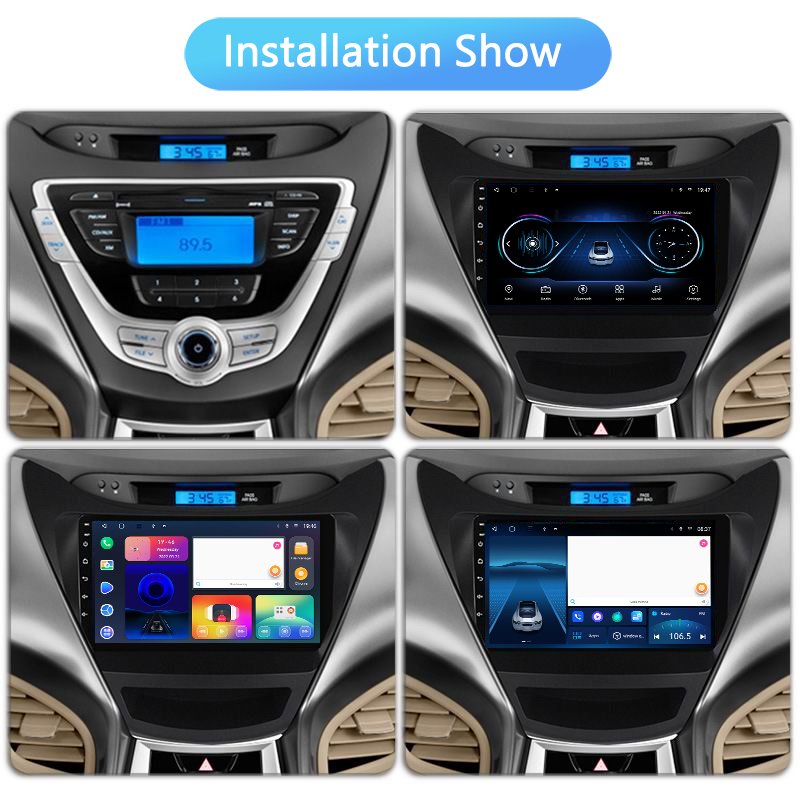 Android GPS Navigation For Hyundai Elantra 2011 2012 2013 Car Radio With 1080P DVR Steering Wheel Control