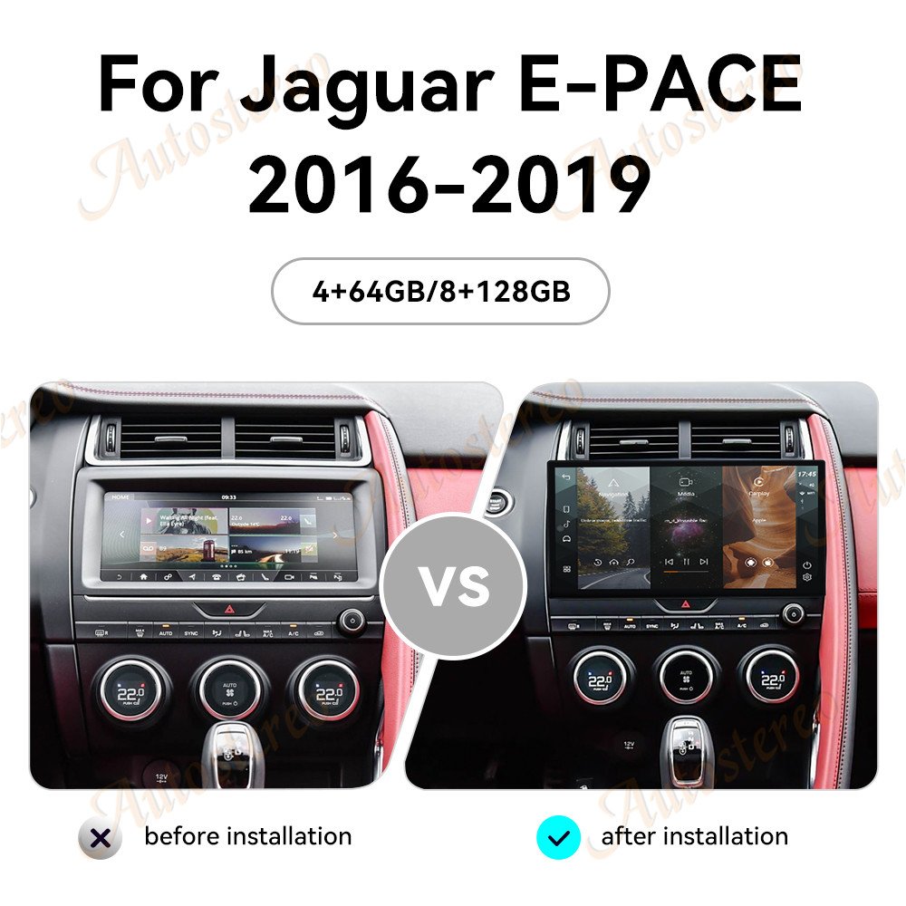 Android 13.0 Car Carplay Radio Receiver For Jaguar E-PACE 2016-2019 Multimedia Player Video Head Unit Auto GPS Stereo