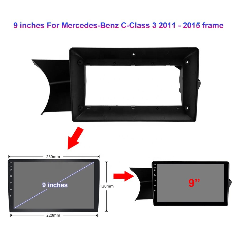 Jmance 9 inch BT Carplay Double din 2 din car radio android car gps navigation For Mercedes-Benz C-Class 3 2011 - 2015