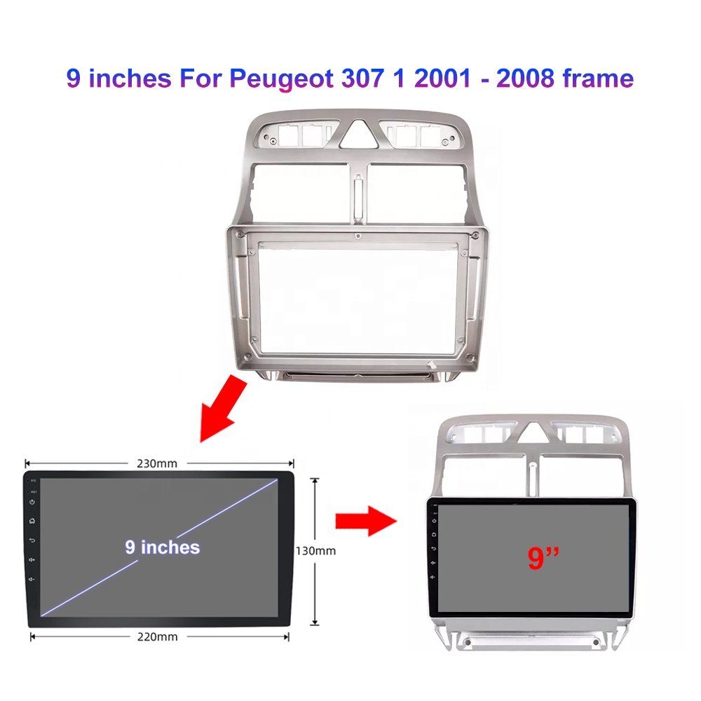 Double Din Car Video Dvd Radio Player Gps Navigation Android Autoradio Multimedia For Peugeot 307