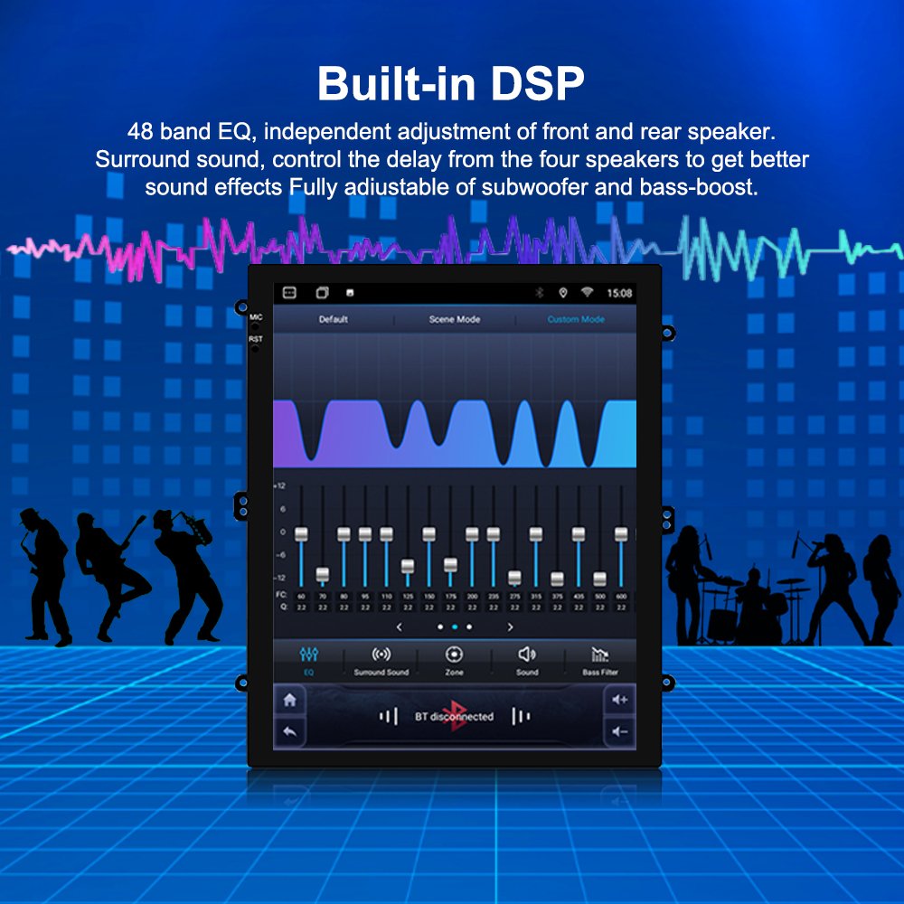 Topnavi 1024X600 resolution IPS capacitive 2.5D touch screen vertical radio 9.7 inch Android car stereo