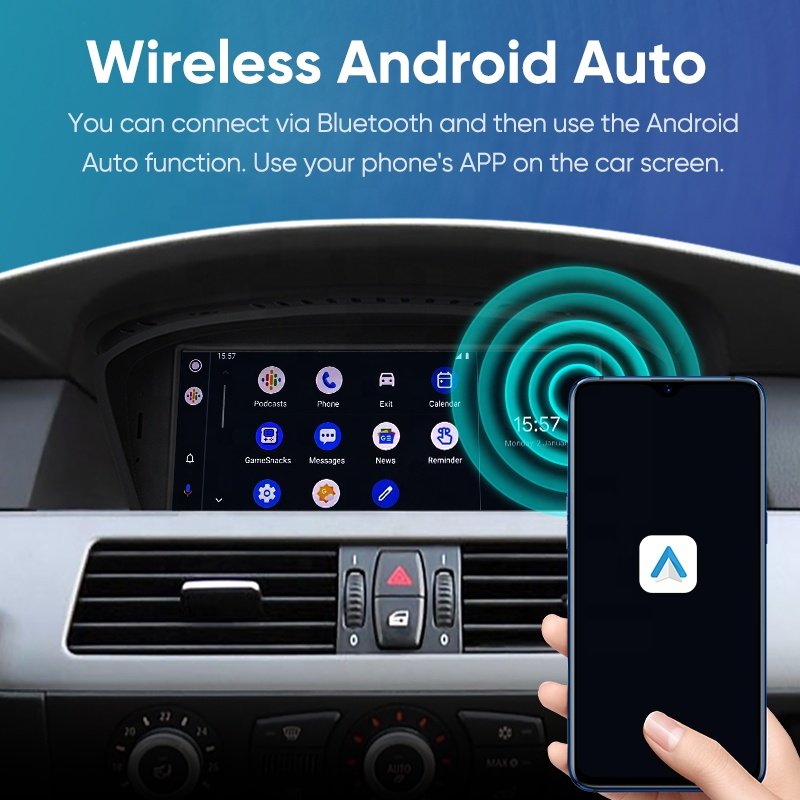 Jmance 8.8 inch 2Din Car Radio For BMW 3 5 Series E60 E90 2004 - 2012 Wireless Android Auto Carplay Head Unit 8.8 inch Screen