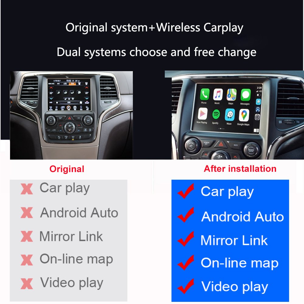 Wireless Apple Carplay Kits For Chrysler 300C 2012-2016 DVD Player Mirror Link Navigation Radio Car DSP Android Auto Smart Box