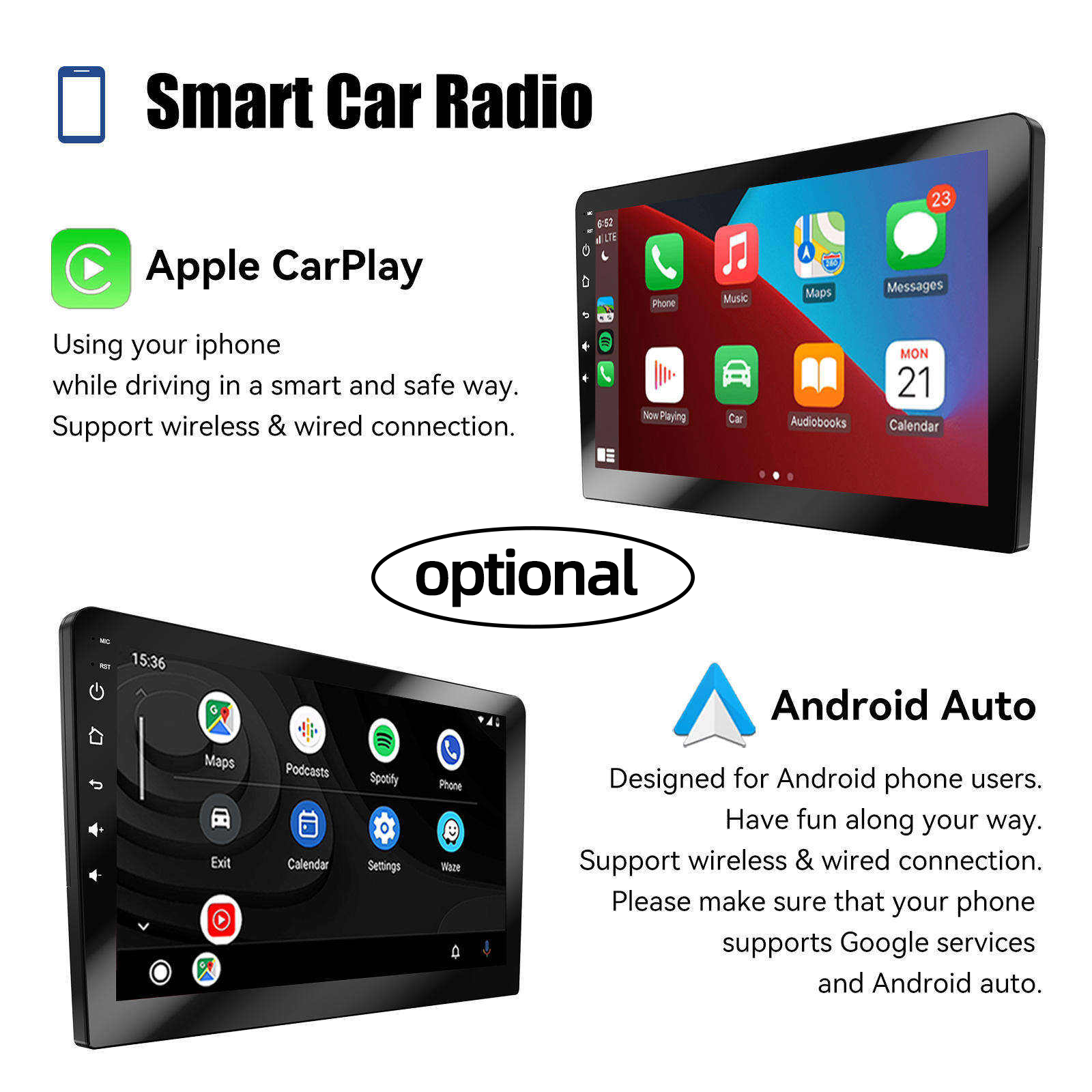 7/9/10 inch Car radio Android10 2+32GB Universal Player IPS Touch Screen Radio for Car Stereo Android With WIFI Carplay GPS