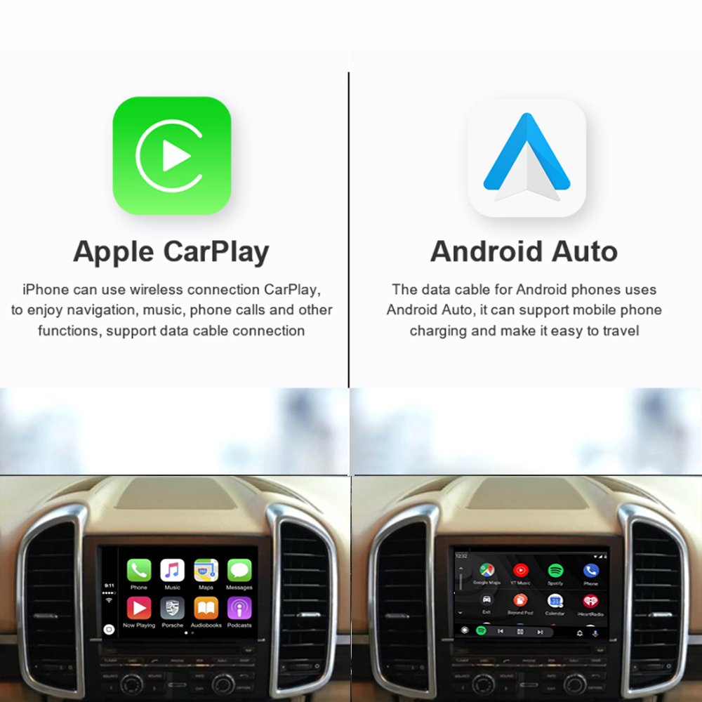 Dckloer Wireless CarPlay And Android Auto For Porsche Cayenne PCM 4.0 2017-2018 7" Display Mirror-link/Radio/Media/Camera