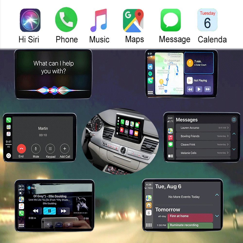 Dckloer Wireless CarPlay And Android Auto For Porsche Cayenne PCM 4.0 2017-2018 7" Display Mirror-link/Radio/Media/Camera