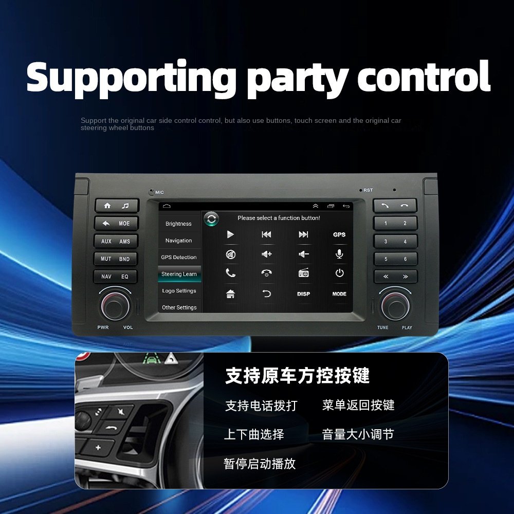 All-in-One Wireless Carplay Navigation Large IPS Screen Portable GPS Stereo Radio 1-Year Warranty Reversing Image