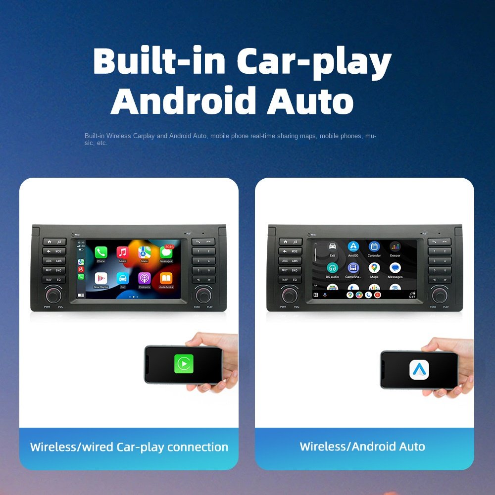 All-in-One Wireless Carplay Navigation Large IPS Screen Portable GPS Stereo Radio 1-Year Warranty Reversing Image