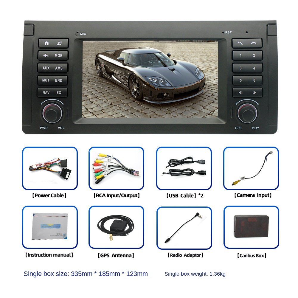 All-in-One Wireless Carplay Navigation Large IPS Screen Portable GPS Stereo Radio 1-Year Warranty Reversing Image
