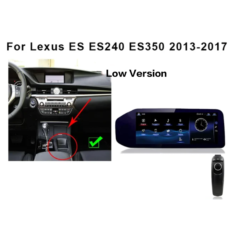 12.3" Snapdragon 668s 1920*720HD car radio android screen multimedia video player For Lexus ES series 2013-2017 low version