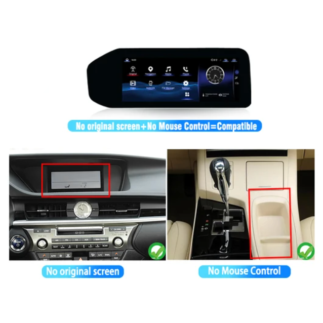 12.3" Snapdragon 668s 1920*720HD car radio android screen multimedia video player For Lexus ES series 2013-2017 low version