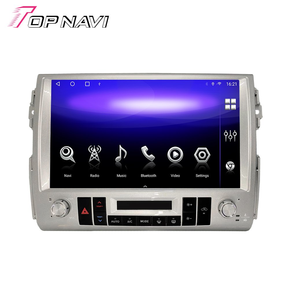 DSP Android Auto Stereo Multimedia Player GPS Navigation Head Unit Car Radio For TOYOTA LAND FJ CRSUIER 2007 - 2022 Silver
