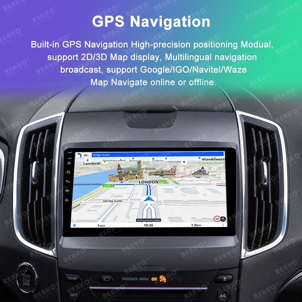 Android Car Radio For Ford Edge 2015-2018 With GPS Navigation BT FM WIFI Multimedia Video Player