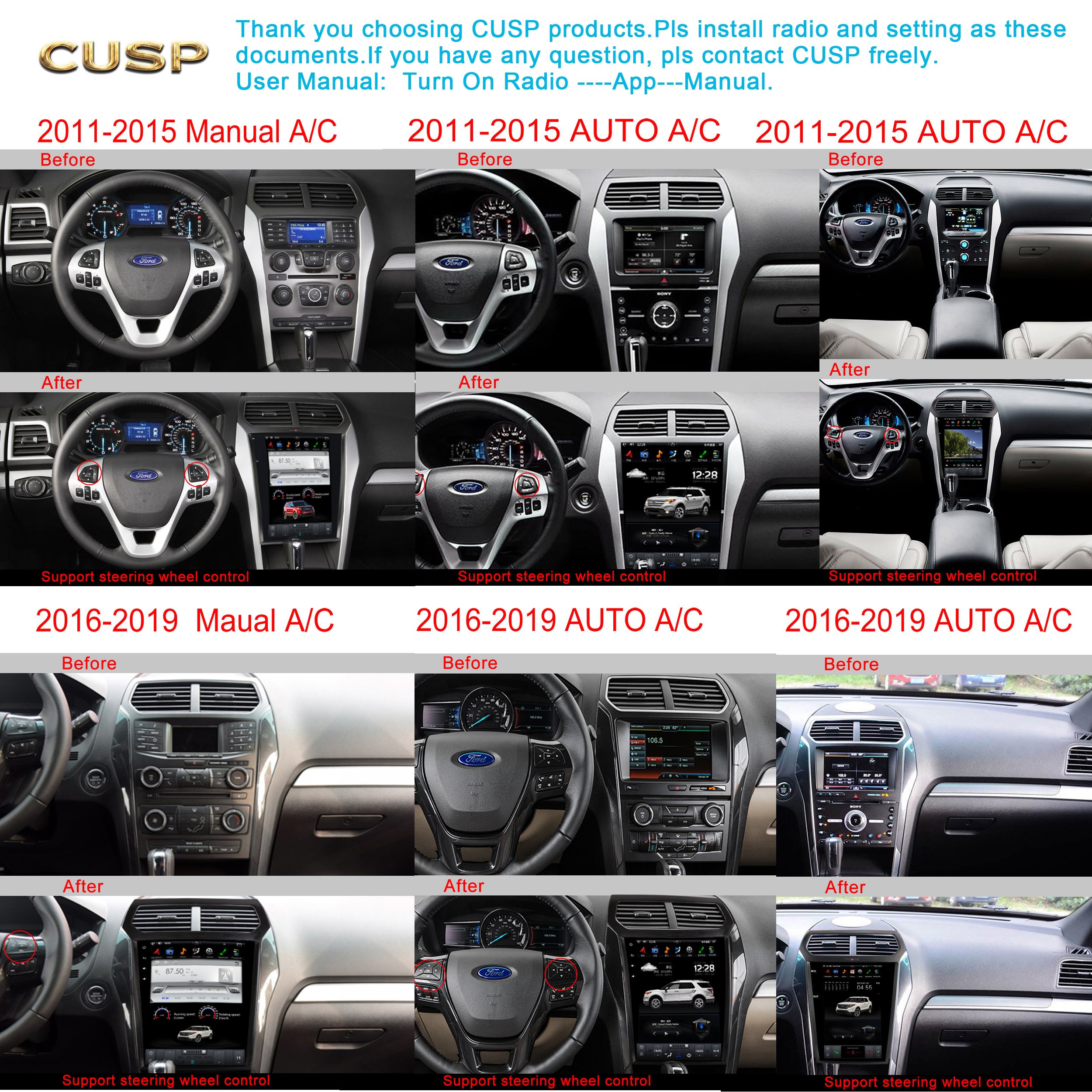 Special Sales 12.1 Inch Vertical Screen Car Stereo Radio GPS Navigation For Ford Explorer 2013- / 2016- Video Player