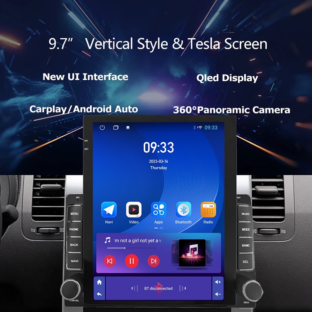 9.7 inch 2 din android car radio for Nissan X-Trail X Trail 2 T31 2007-2015 carplay auto radio Car Player Stereo GPS Navigation