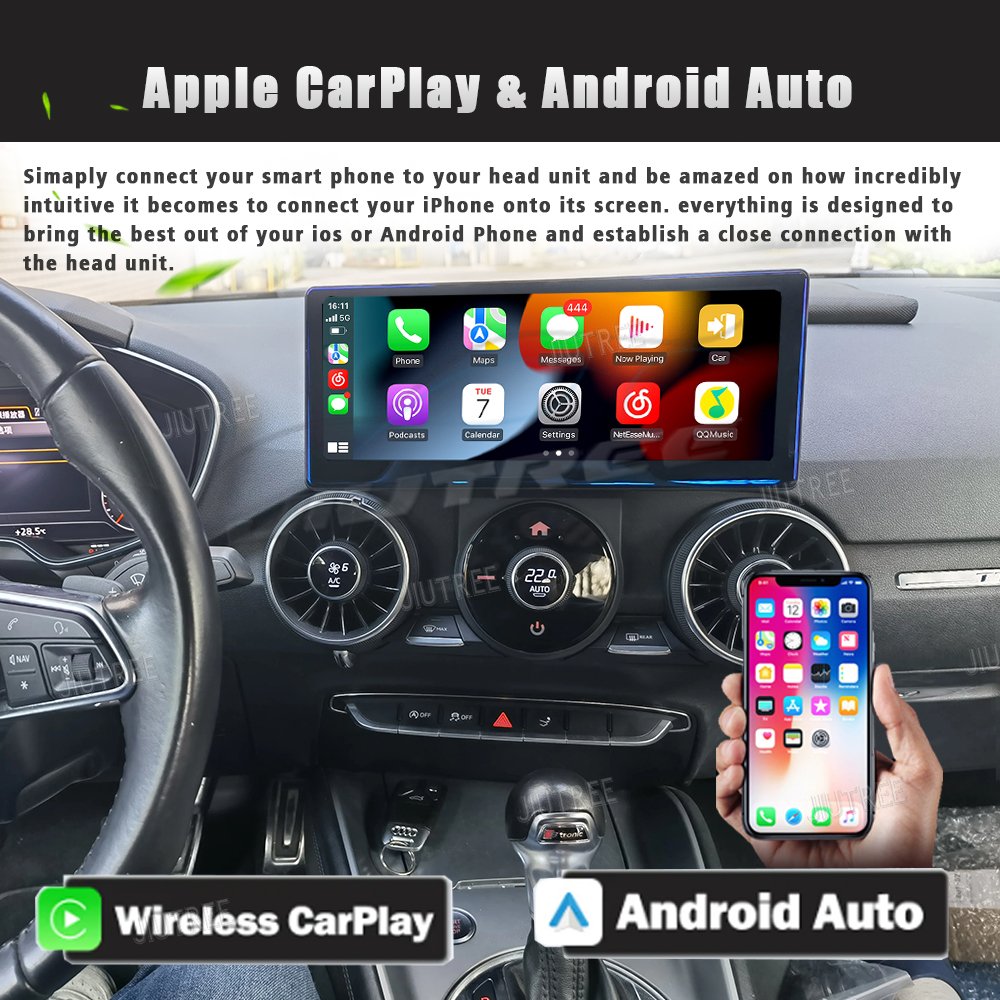 Android 13 Qualcomm For Audi TT 2015 - 2022 Tesla Style Car Radio Auto GPS Navigation Carplay Stereo multimedia player