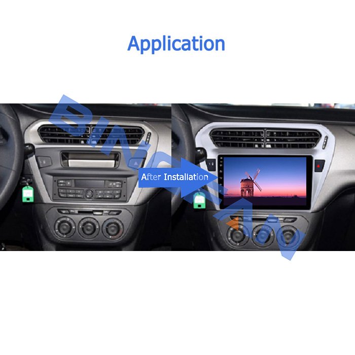 Android 9.0 1+16GB Car Radio For Peugeot 301 Citroen Elysee 2013-2018 with BT Mirrir Link Wifi Audio GPS Player