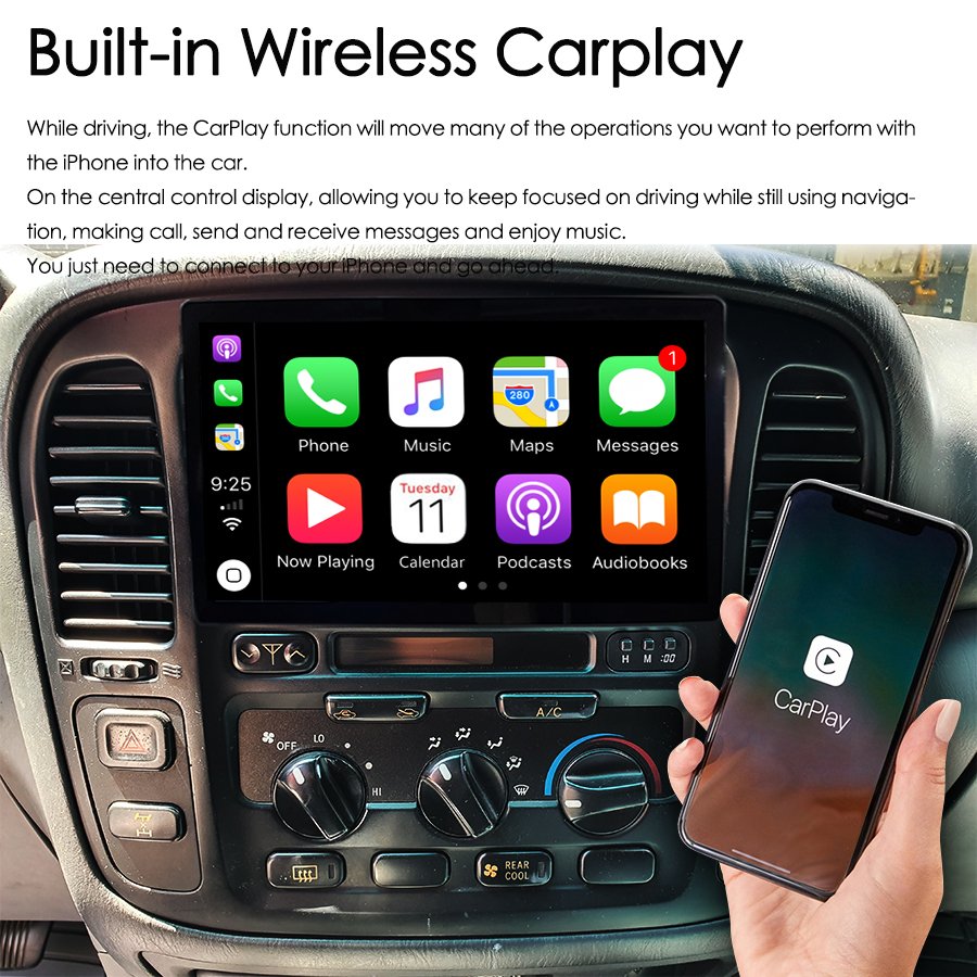 128GB Android 13 Radio For Toyota Land Cruiser 1999 LC100 CarPlay Navigation GPS Touch Screen Stereo Car Multimedia Video Player