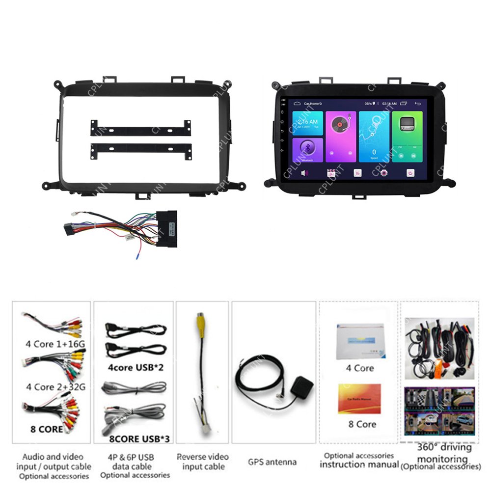 Car DVD Player Frame FOR KIA CARENS 2013-2016 9INCH Touch screen Android radio Farme stereo