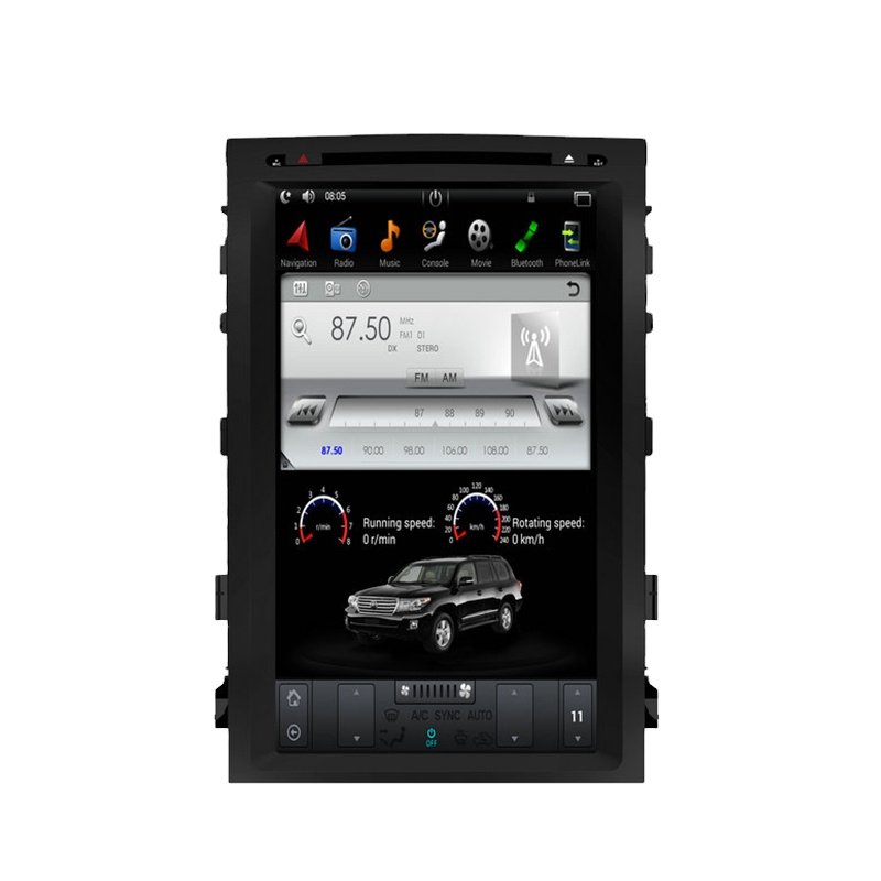 Hot 17 Inch Car Screen Android GPS Navigation Radio with Multimedia Carplay Video Player for TOYOTA LAND CRUISER LC200 2008-2015