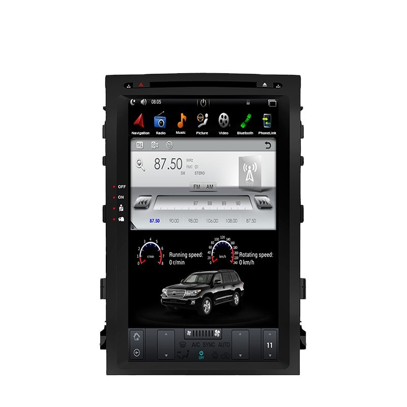 Hot 17 Inch Car Screen Android GPS Navigation Radio with Multimedia Carplay Video Player for TOYOTA LAND CRUISER LC200 2008-2015