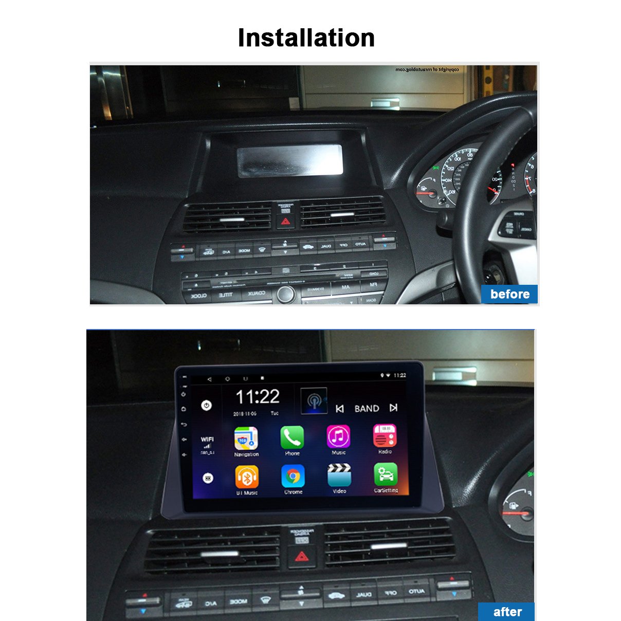 Android Car Multimedia Player for Honda Accord 2010-2013 Car DVD Radio Stereo GPS Carplay Screen Video FM AM Auto Head Unit