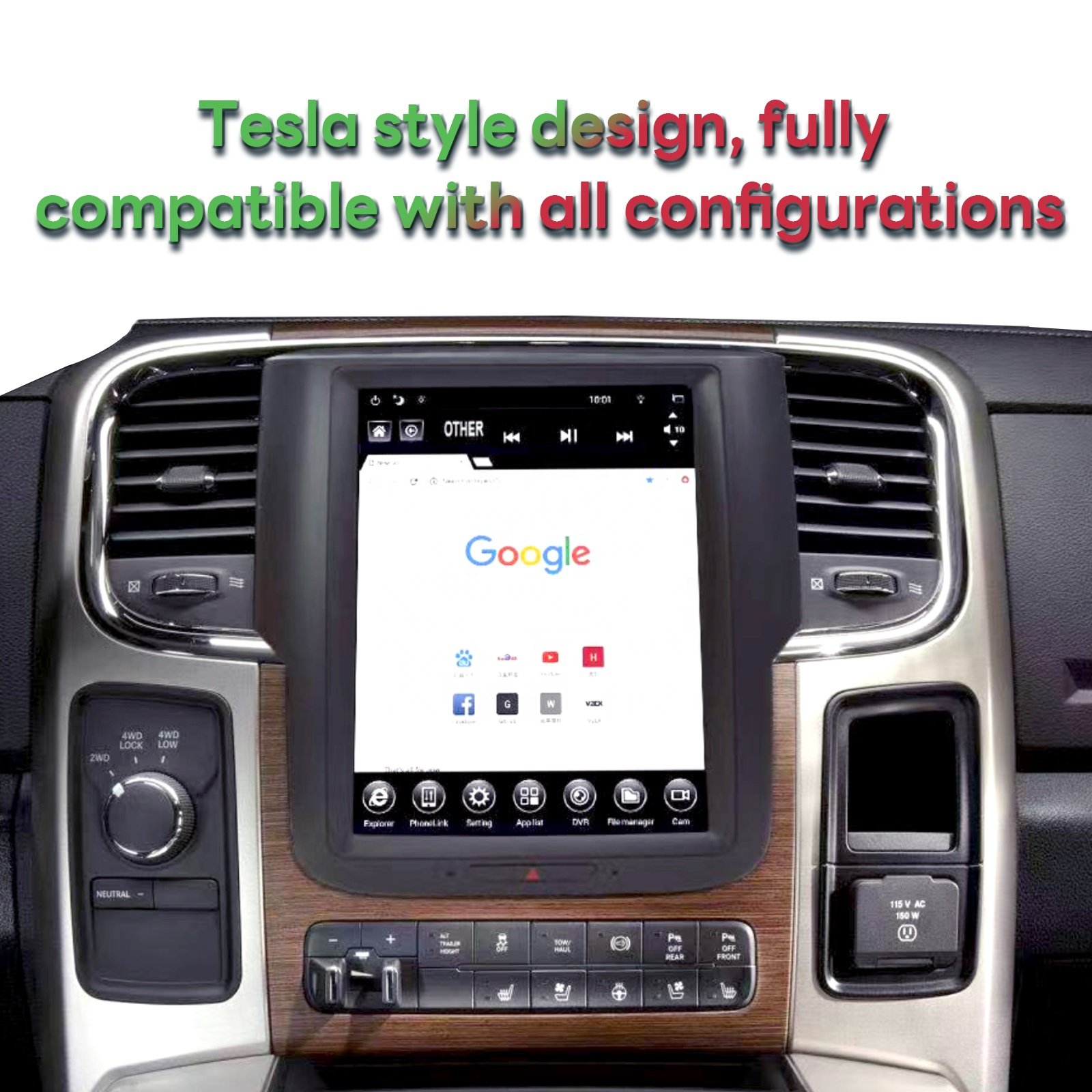 Simple soft 8 core 64G 10.4 inch GPS head unit Multimedia Player car stereo Android radio for Dodge Ram 2013-2018 car