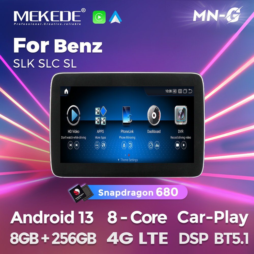MEKEDE Snapdragon Android Newest system 8.4 inch 8+256GB Car navigation for Benz SLK SLC SL with car play android auto