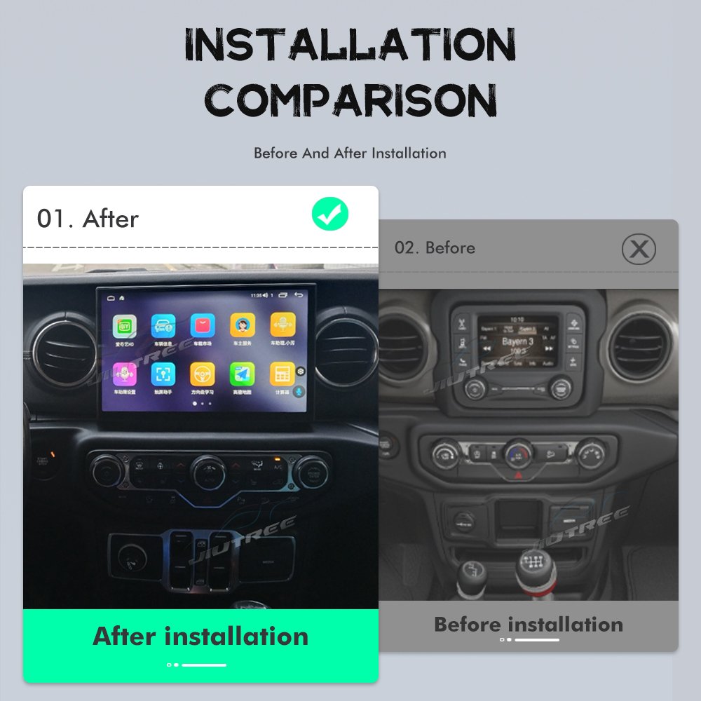 Android 13 For Jeep Wrangler JL Gladiator 2018 -2021 Car DVD Player radio frame Carplay Multimedia Player GPS Navi Head Unit