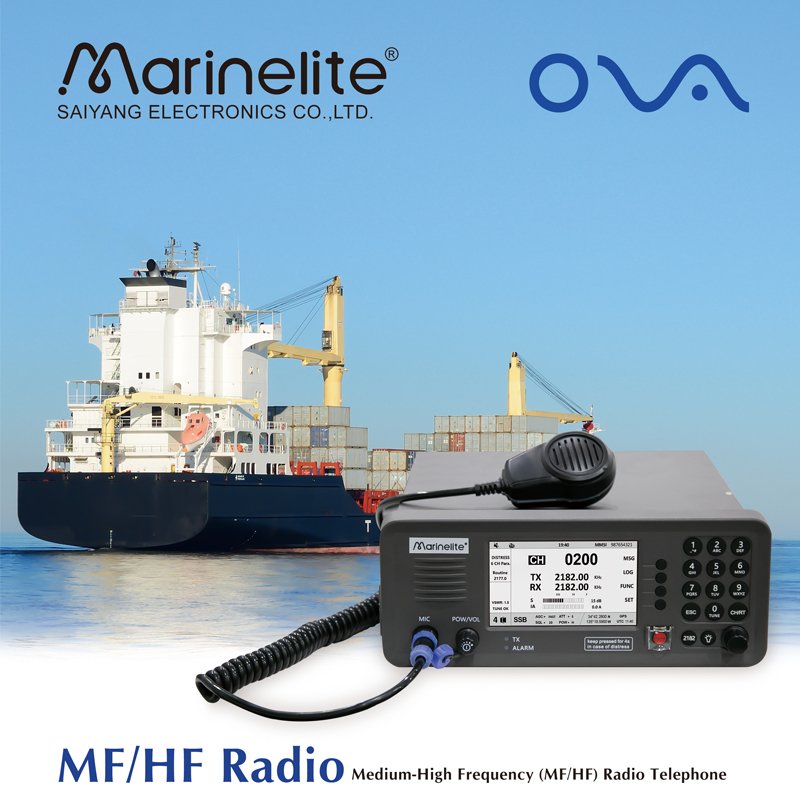GMDSS marine radio gps MF hf transceiver radio ssb With antenna coupler