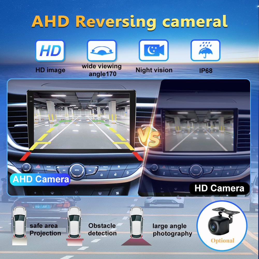 Jmance Double Din 10 Inch Android Car Stereo 4+64GB Navigation GPS BT 5.4 QLED Touch Screen Car DVD Player car accessories