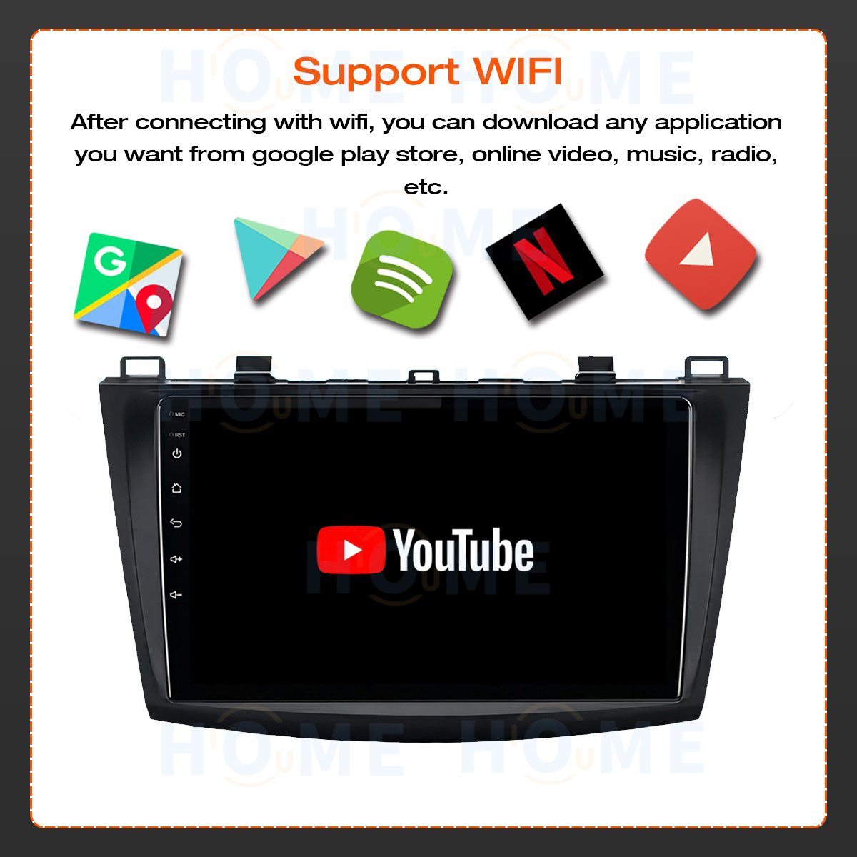 4 Core Android 10 Car Radio Multimedia Wired Carplay For Mazda 3 2009-2013 android Auto 2G+32G 2 Din GPS WIFI Blue-tooth Screen