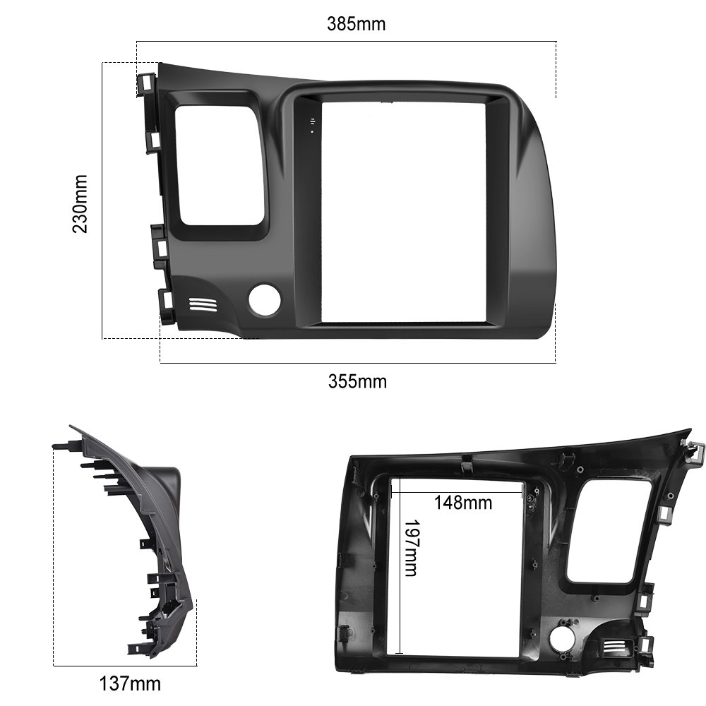 Podofo 9.7" Android Car Stereo 2+64G For Honda Civic 2004-2009 With Carplay Android Auto GPS Wifi Hifi FM RDS with AHD Camera