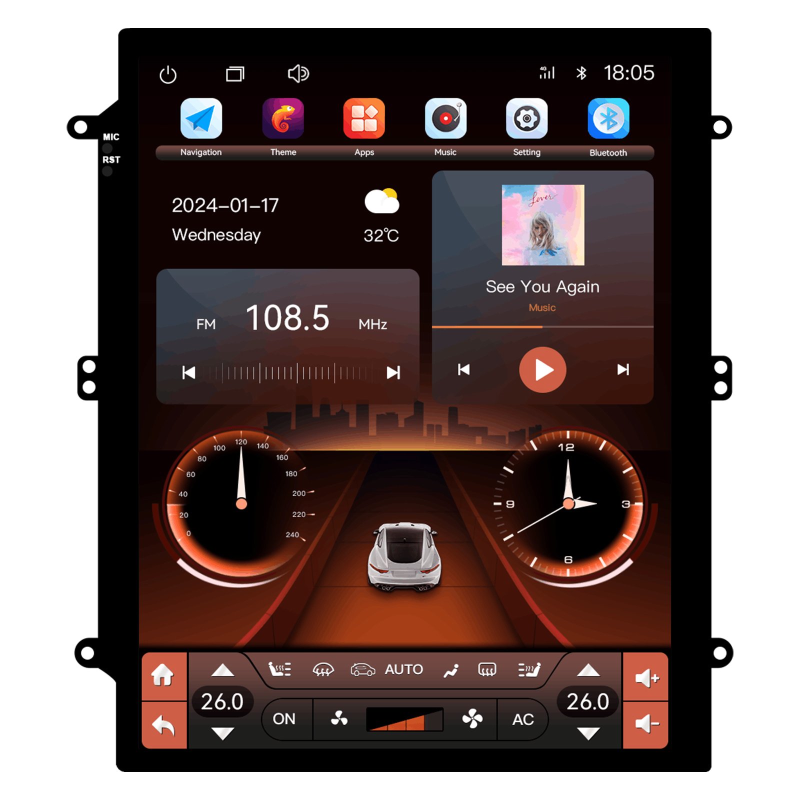Amazing 10.4 Inch Screen Multimedia GPS Navigation Car Stereo Radio Car Play For Jeep Grand Cherokee 2014-2017
