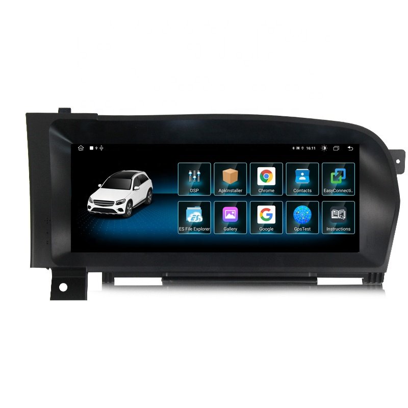 10.25 Inch Android 12 Auto Touch Screen Car Carplay Monitors Speaker GPS Radio Multimedia Player For Benz S W221 W216 2005-2013
