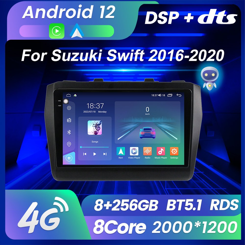 MEKEDE M6 Android 12 8core 8 256GB 2K DSP 2din GPS WIFI Car Radio stereo for Suzuki Swift 2016-2020 suzuki sx4 car stereo