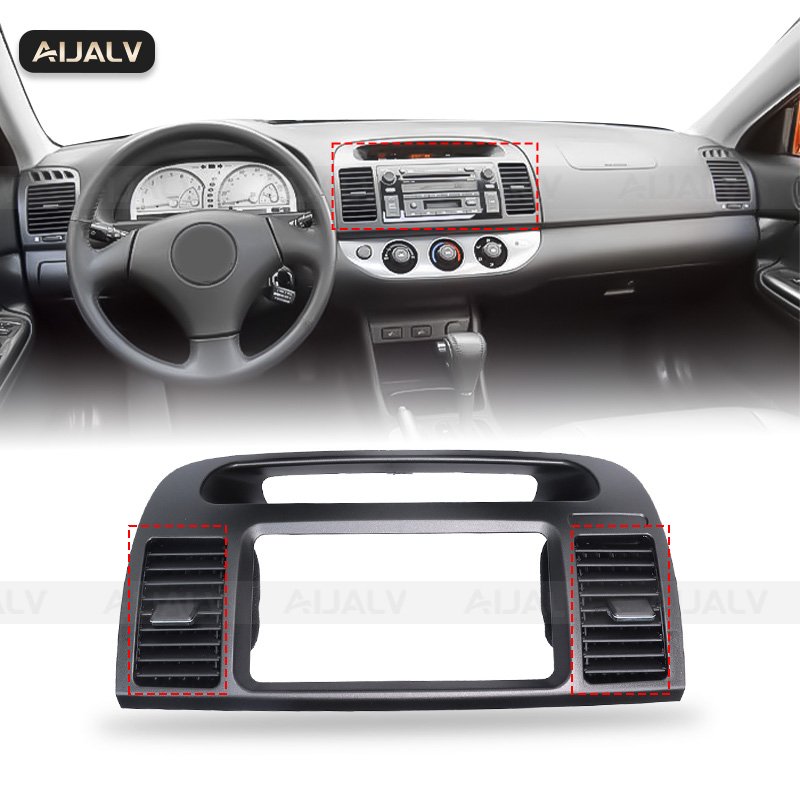 Front Center Dash AC Vents Radio Trim Bezel Air Conditioning Outlet Grill Panel for Toyota Camry XV30 2001 2002 2003 2002-2007