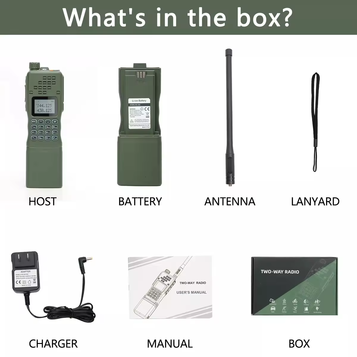 Baofeng AR-152 VHF/UHF 15W High Power Powerful 12000mAh Battery Long Distance Intercom Portable Two-way Radio Baofeng AR-152