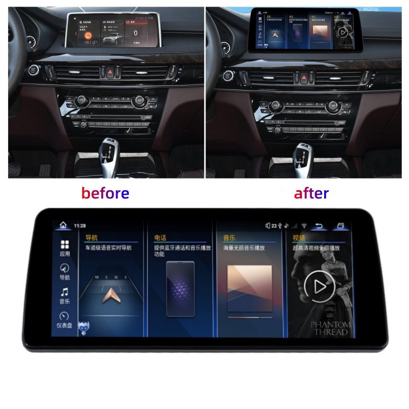 12.3 '' Android 13 Car Radio DVD Multimedia Player for BMW X5X6 EVO 2018 Auto Car GPS Navigator Wireless Carplay WiFi Bluetooth