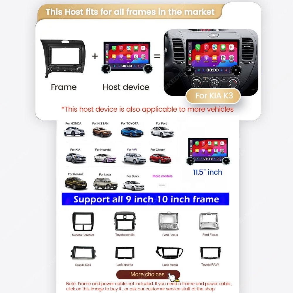 MEKEDE 11.5inch 2K BT5.1 car radio android player display screen dvd player 10core GPS for universal Dual Knob host kia Toyota