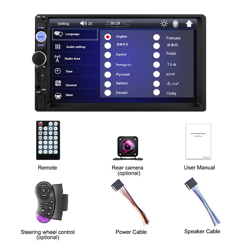 1 Din Lixux Car Radio Autoradio Stereo Audio Rds Carautoplay Rear View 7 Inch Mp5 Video Player Usb Mp3 Mp5 Car Player
