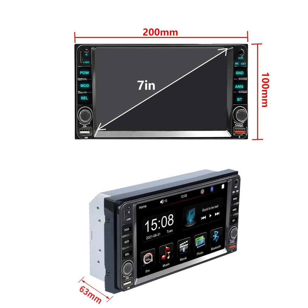 7 Inch 2 Din MP5 Player Car Stereo Multimedia Toyota MP5 Double Din Car Audio Auto Radio Player For Toyota Corolla