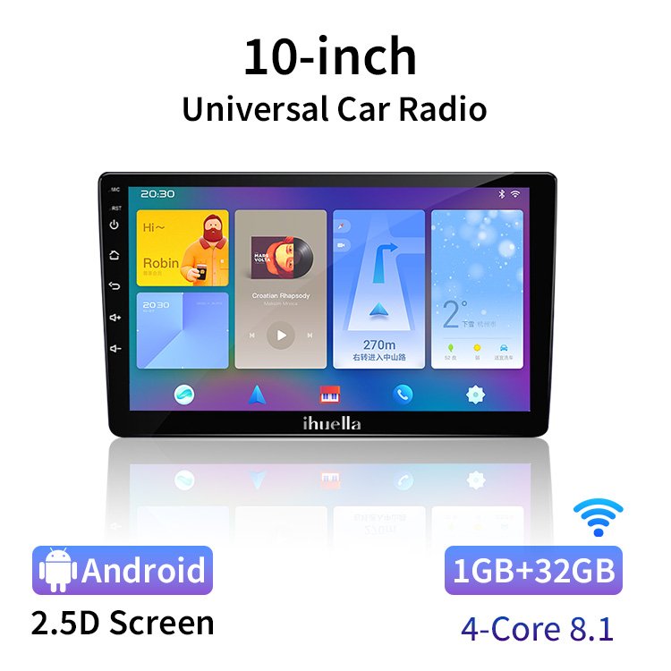 Ihuella Fiat 500 Autoradio Universal Pioneer Android Car Radio Dvd Player Android Mobile Phone Car Play Android Auto 10"