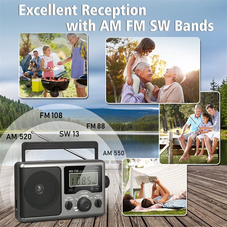 Old Radio Fm 12 Bands Battery Operated By 4 D Cell Batteries Portable Shortwave Radio