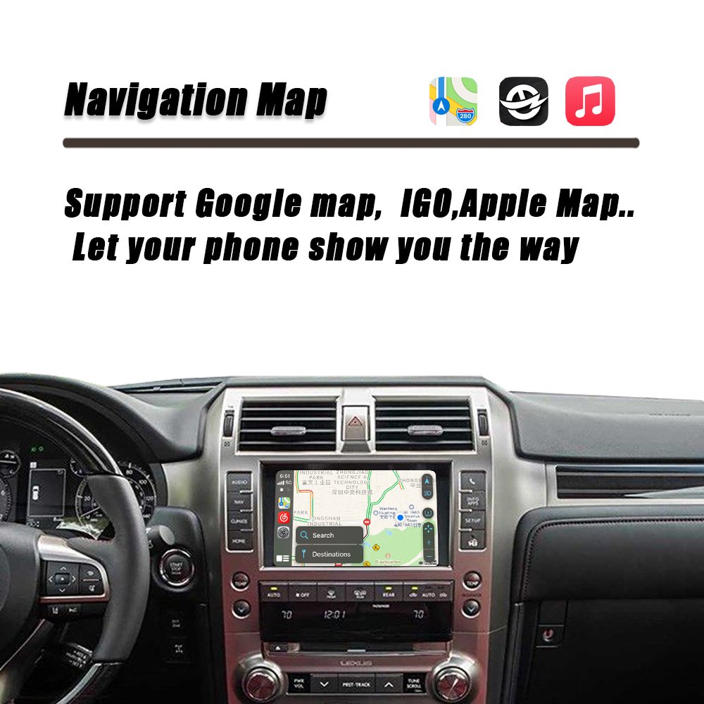 CZT-AUTO Wireless Apple Carplay MMI Box For Lexus GX460 2015-2021 Mirror Radio Car Play Android Auto Plug And Play Navigation