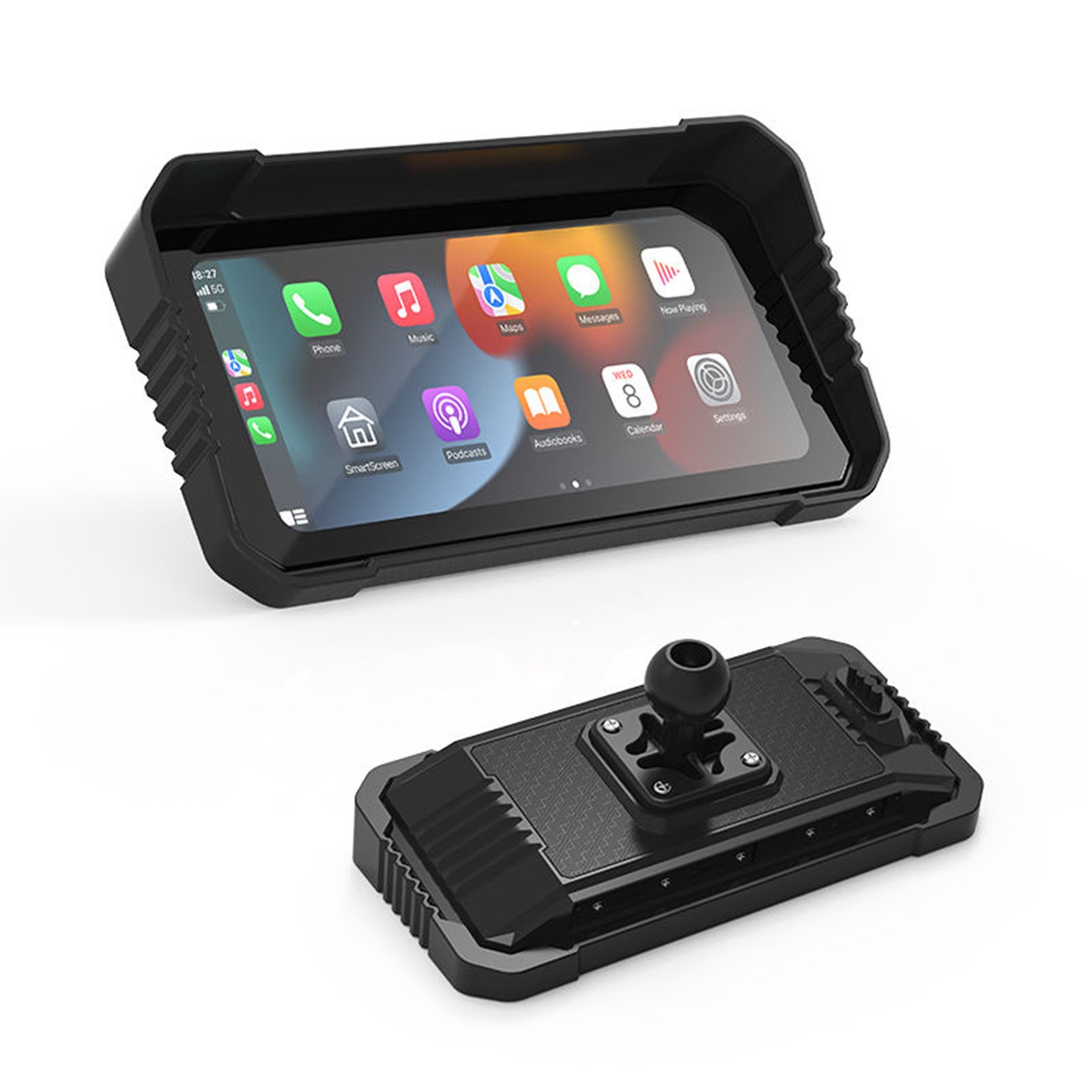 Reako 6.25 Inch Car Stereo Motorcycle GPS Wireless Portable Carplay Android Auto Waterproof Car Radio