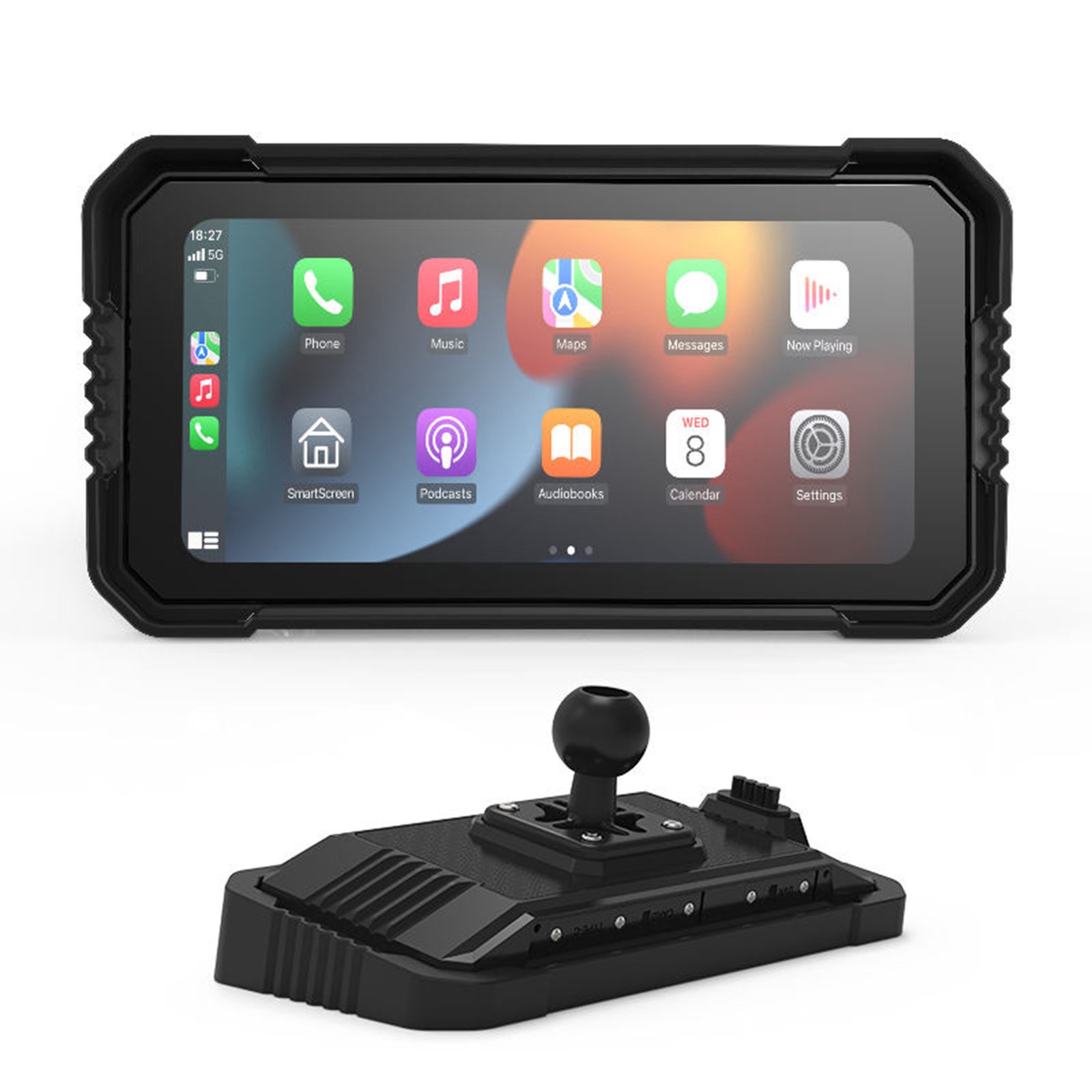 Reako 6.25 Inch Car Stereo Motorcycle GPS Wireless Portable Carplay Android Auto Waterproof Car Radio